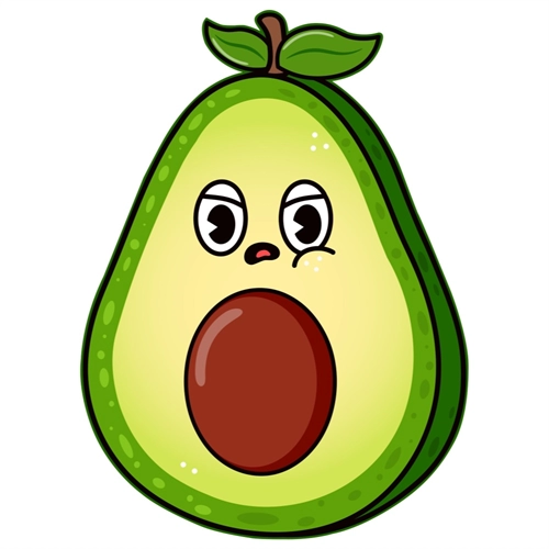 Avocado Classroom Vegetable Transparent Sticker